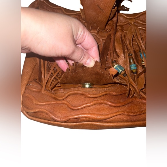 ✅Moondancer Leather Buttery Soft Handmade Leather Dark Saddle Taos Purse - Picture 6 of 12